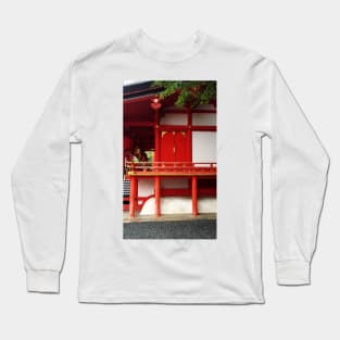 Terrace at Inari Fushimi Shrine, Kyoto, Japan Long Sleeve T-Shirt